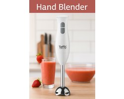 Teffo Staafmixer – 2 Snelheden | RVS Voet | Krachtige Handblender voor Soepen, Sauzen & Smoothies