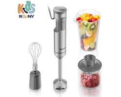 TrendWave Staafmixers – Staafmixer Set – 4-in-1 Handstaafmixer – Babyvoedingblender Met Veiligheidsslot – Roestvrijstalen Mes