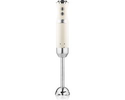 Westinghouse Retro Staafmixer – Turbo functie – Handblender – RVS Mixvoet – Antispat – 600W – Beige