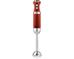 Westinghouse Retro Staafmixer – Turbo functie – Handblender – RVS Mixvoet – Antispat – 600W – Rood