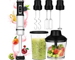 Zeegma Handy 5in1 Set – Staafmixer – 1500 Watt – Turbofunctie – Accessoires – Soepen & Smoothie Maker – Mixer – Blender
