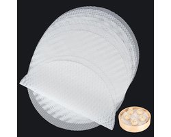 15x Herbruikbare Siliconen Stoommatten Rond 25 cm - Antiaanbak Stoomkussen voor Dim Sum, Broodjes en Knoedels