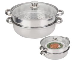 27 cm Roestvrij Stalen Stoompan - 2-delig Kookgerei met Broodvorm