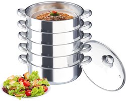 5-laags Stoomkoker van Roestvrij Staal - Vaatwasmachinebestendig, Ø 30 cm