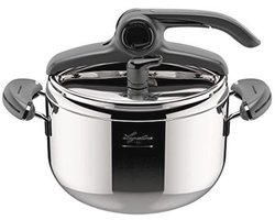 5L Snelkookpan van Roestvrij Staal voor Inductie en Gas - Stoomkookpan met Vereenvoudigd Openen en Optimale Warmteverdeling