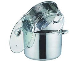 Couscoustop/Stoompan - 3 In 1 Kookpan, 26 Cm Diameter, 10 Liter, Roestvrij Staal, Voor Alle Warmtebronnen