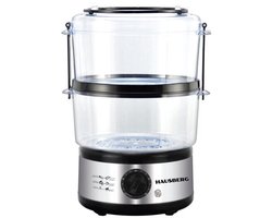 Hausberg HB-1350 Elektrische Stoomkoker – 4,8 L – 2 Lagen – 400 W – RVS – Timerfunctie – Gezonde Maaltijden