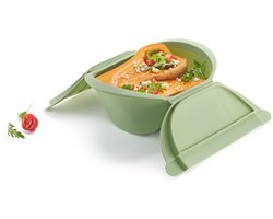 Lékué Stoomkoker - met Plateau - geschikt voor 2 personen - Green