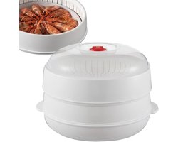 Magnetron Stoomkoker - Stoomoven Kom - Snel Maaltijden Bereiden - Transparant Deksel Zicht - Vaatwasmachinebestendig - Transparant