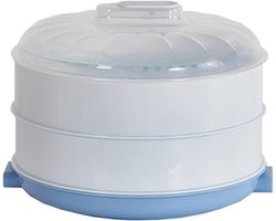 Magnetron Stoomoven - Stoomkom met deksel - Snel maaltijden bereiden - Stofdicht en isolerend deksel - 1 of 2 Tier