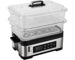 MIRA® Stoomkoker - Stoomkokers - Stoompan - Zilver - ‎22 cmx 34cmx 31cm