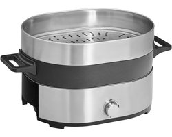 MMP® Stoomkoker - Stoomkokers - Stoompan - Zilver - 28cm x 46cm x 26cm