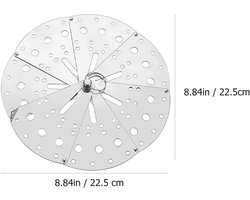 Morsbestendig Deksel voor Stoompannen - Roestvrij Staal, Verstelbaar en Waterdampafvoer
