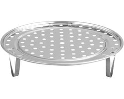 Multifunctioneel Stoomrek voor Thuiskeuken - Roestvrijstalen Stoombak met Afneembare Poot (20 cm)