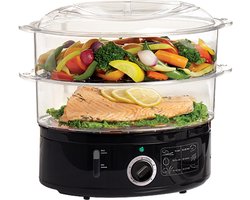 Nexvo® Stoomkoker - Stoomkokers - Stoompan - Zwart - ‎36cm x 26cm x 12cm