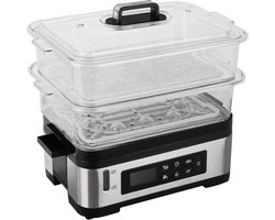 Quvo® Stoomkoker - Stoomkokers - Stoompan - Zilver - 22 cm x 34 cm x 31 cm