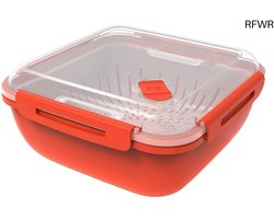 RFWR® Microwave Stoompan 1.7L met Zeefinzet - Gezond en Tijdbesparend Koken in de Magnetron
