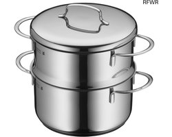 RFWR® Ruimtebesparende Groentestomer 16cm met Deksel van RVS