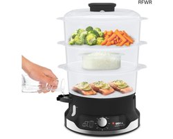 RFWR® Stoomkoker met 3 manden en 800 W vermogen voor gezond koken