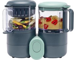 RUX® Stoomkoker baby - Baby Stomer en Blender - 4-in-1 Multifunctionele Baby Cooker - Baby Cooker - Multifunctionele Robot Cooker - Babyvoeding Maker - Grijs - 35cm x 19cm x 30cm