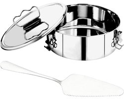 RVS Stoompan - Stoominzet Pan - Gezond Koken - Roestvrij Staal - 19x7.5cm - Zilverkleurig