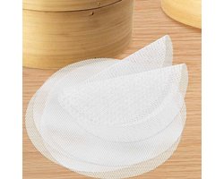 Siliconen Stoommat 12 Stuks - Herbruikbare Anti-aanbak Ronde Stoompads voor Dim Sum en Knoedels