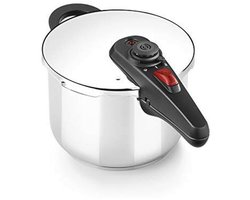 Snelkookpan 4 liter van roestvrij staal 18/10 voor alle keuken-types en inductiekookplaten