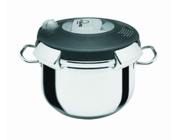 Snelkookpan en Stoompan 12L Roestvrij Staal - Ø 24cm Geschikt voor Inductie