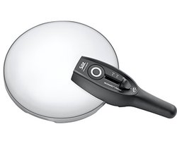 Snelkookpan met Metalen Deksel - 18 cm, Zilver