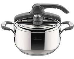 Snelkookpan van roestvrij staal met eenvoudige opening voor inductie en gas - 5 liter