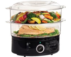 SNJY® Stoomkoker - Foodprocessor - Multicooker - Zwart