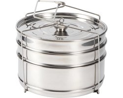 Stapelsysteem Stoompan van RVS voor Meerlagig Koken