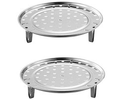 Stoomboot Rack voor Potten - RVS Stoomhouder met Ondersteunende Voeten