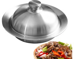 Stoominzet Roestvrijstaal - Stoommand Zeef - Gezond Koken - Veelzijdig Ontwerp - 28 cm - Zilver