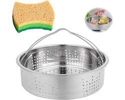 Stoominzet RVS voor Pan - Stoommandje met Hittebestendige Handgreep - 17.5 cm Diameter