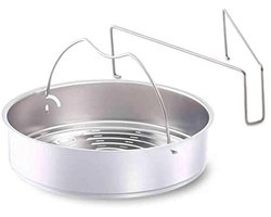 Stoominzet voor snelkookpan, perforated, 22 cm diameter, inclusief tripod, roestvrij staal