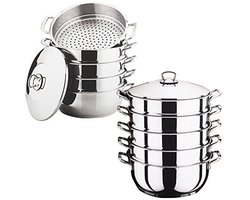 Stoomkoker Gaarstoomkookpannenset Roestvrij Staal - Optie 24/26/28/30 cm