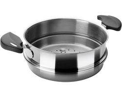 Stoompan 20 cm RVS met Bakelieten Handvatten - Geschikt voor Vaatwasser
