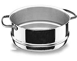 Stoompan 24 cm RVS - Gezond Koken en Energiebesparend