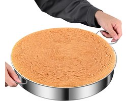 Stoompan Cake - Stoomoven Bakvorm - Gezond Koken - Roestvrij Staal - 24-30 cm - Zilverkleurig