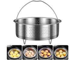 Stoompan-inzetstuk voor Koken en Stomen van Groenten, Fruit en Eieren - Roestvrij Stalen Zeefinzetstuk (16,5 cm)