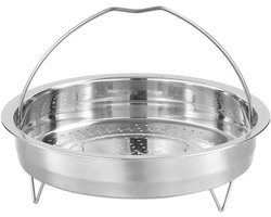 Stoompan - Keuken accessoire - Gezond koken - Roestvrij staal - 24 cm - Zilver