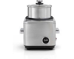 SVN® Stoomkoker - Stoomkokers - Stoompan - Geborsteld roestvrij staal - Zilver - ‎27cm x 25cm x 25cm