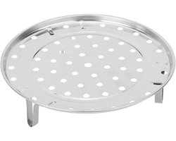 Universele Roestvrijstalen Stoomhouder met V-vormig Statief en Intensieve Gaten - Voor Potten en Pannen