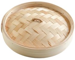 Voedsel Stoomboot Mand met Deksel - Ø22cm (9 inch) van Bamboe