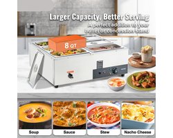 Warmhoudbak - Buffetwarmer - Voedselwarmer - 1x24QT - 1200W - Frietwarmhoudbak – Elektrische Bain-Marie Horeca