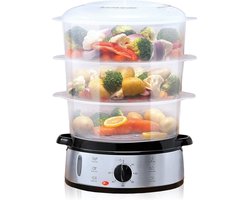 Zyrex® Stoomkoker - Stoomkokers - Stoompan - Grijs - 24cm x 31cm x 43cm