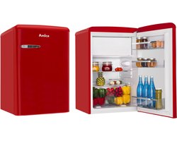 Amica AR1112R - Retro Tafelmodel Koelkast - Rood - Stil met 37dB!