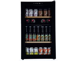 Bierkoelkast Montréal - vol glazen deur - 78 flessen - Koelkast horeca - Bier koelkast voor Thuis - Flessenkoelkast- Drank koelkast - Bierkast