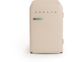 CREATE - Koelkast in retrostijl - Zand - Handvat Sage - FRIDGE RETRO 107L